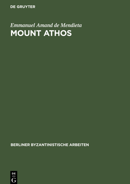 Kniha Mount Athos 