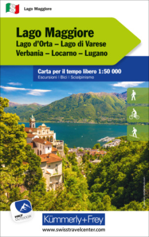 Tiskovina Lago Maggiore Nr. 08 Outdoorkarte Italien 1:50 000 Hallwag Kümmerly+Frey AG