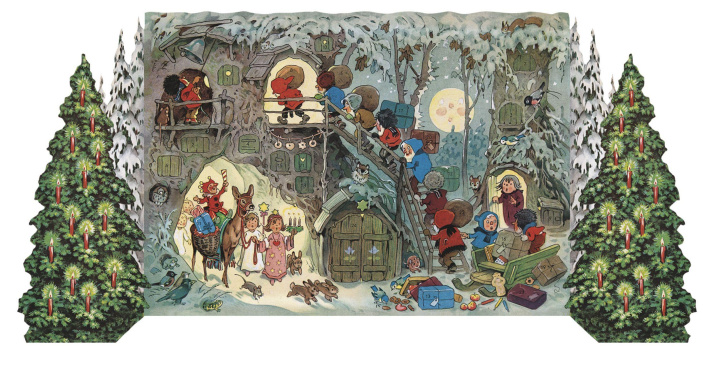 Kalendarz/Pamiętnik Adventskalender "Zwergleins Weihnacht" Fritz Baumgarten