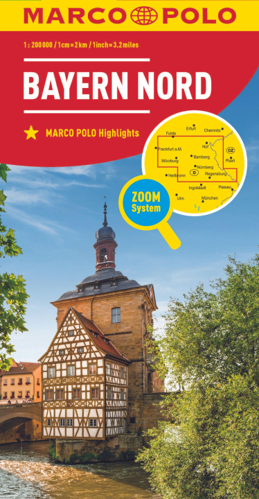 Nyomtatványok MARCO POLO Regionalkarte Deutschland 12 Bayern Nord 1:200.000 