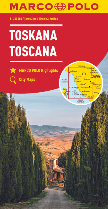 Nyomtatványok MARCO POLO Regionalkarte Italien 07 Toskana 1:200.000 