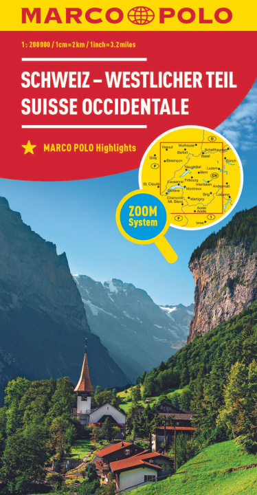 Materiale tipărite MARCO POLO Regionalkarte Schweiz 01 westlicher Teil 1:200.000 
