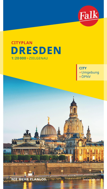 Tlačovina Falk Cityplan Dresden 1:20.000 