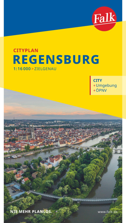 Tlačovina Falk Cityplan Regensburg 1:16.000 