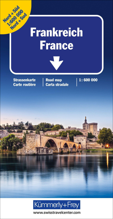 Tlačovina Frankreich Nord+Süd Strassenkarte 1:600 000 