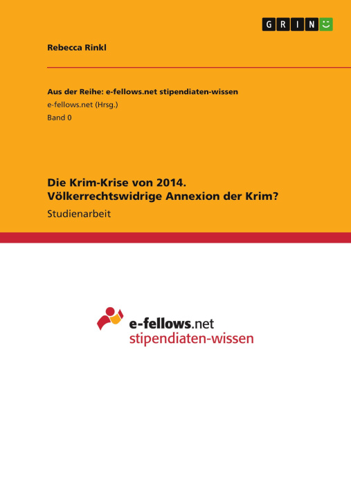 Książka Die Krim-Krise von 2014. Völkerrechtswidrige Annexion der Krim? 