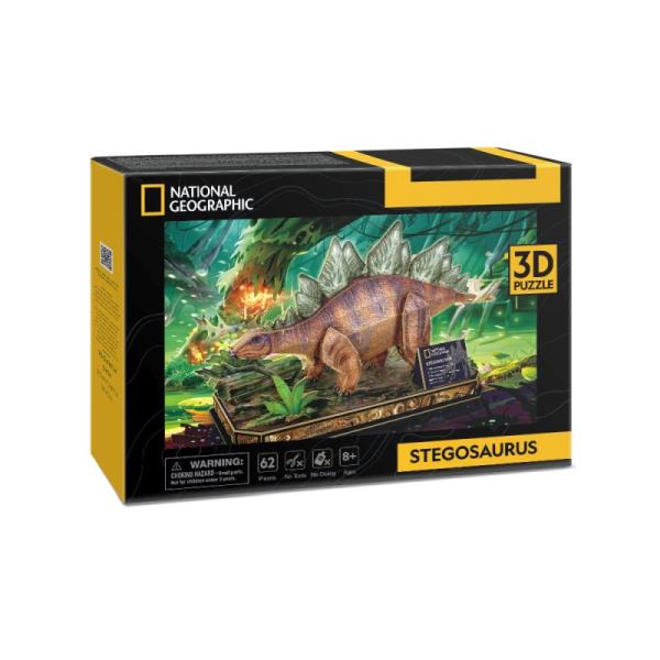Kniha Puzzle 3D National Geographic Stegozaur 