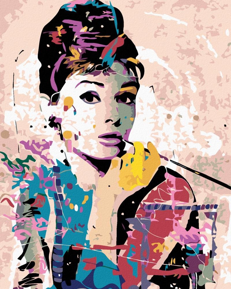 Kniha Malování podle čísel 40 x 50 cm - Audrey Hepburn 