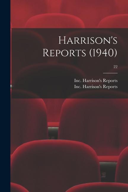 Knjiga Harrison's Reports (1940); 22 