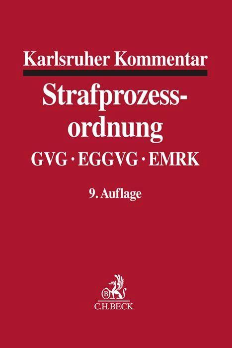 Carte Karlsruher Kommentar zur Strafprozessordnung Jan Gericke