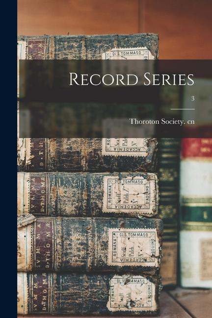 Knjiga Record Series; 3 Thoroton Society. cn