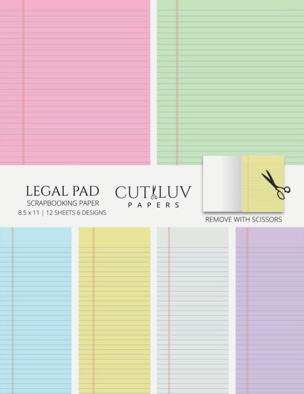 Книга Legal Pad Collage Paper for Scrapbooking 