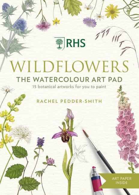 Livre RHS Wildflowers Watercolour Art Pad 