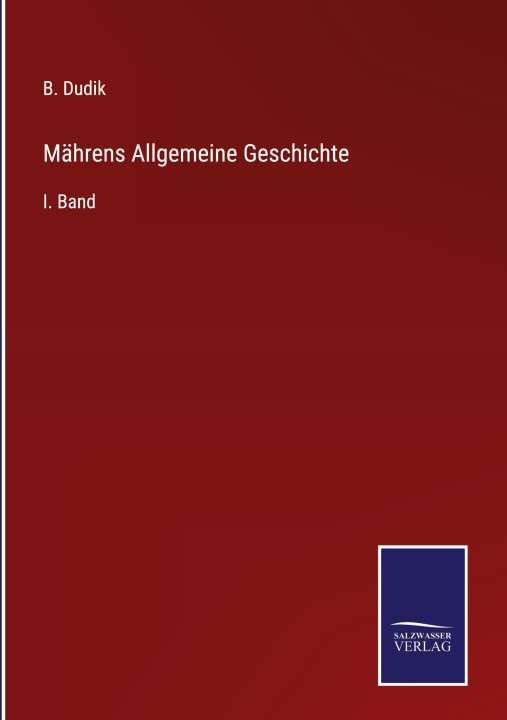 Knjiga Mährens Allgemeine Geschichte B. Dudik