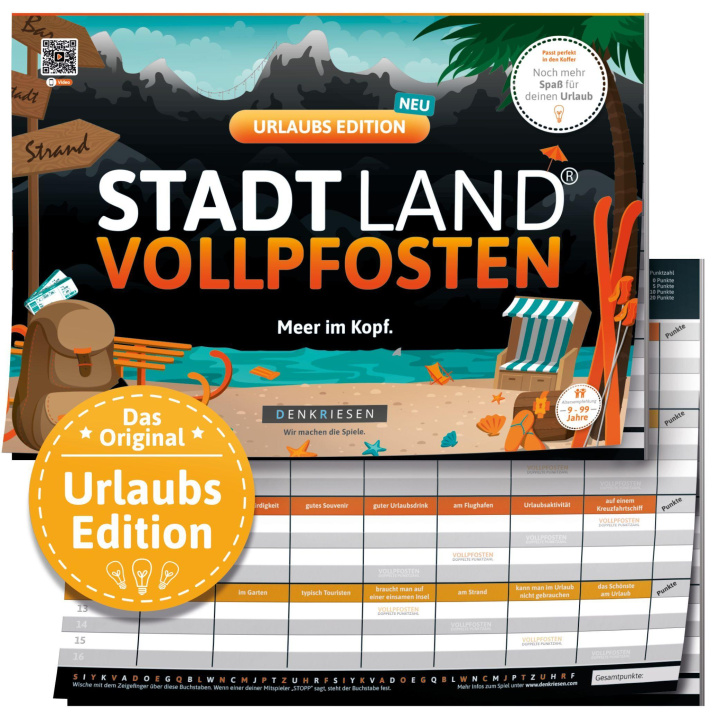 Spiel/Spielzeug STADT LAND VOLLPFOSTEN® - URLAUBS EDITION - "Meer im Kopf." 