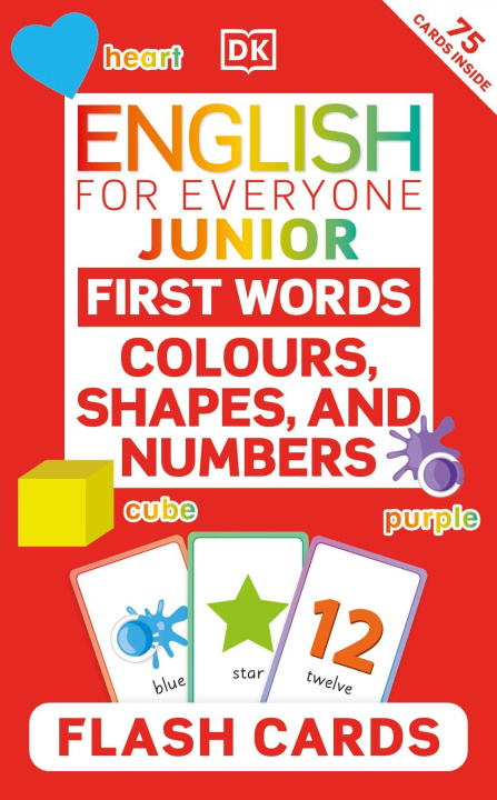 Prasa English for Everyone Junior First Words Colours, Shapes, and Numbers Flash Cards DK