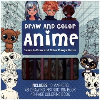 Hra/Hračka Draw & Color Anime Kit Editors of Chartwell Books
