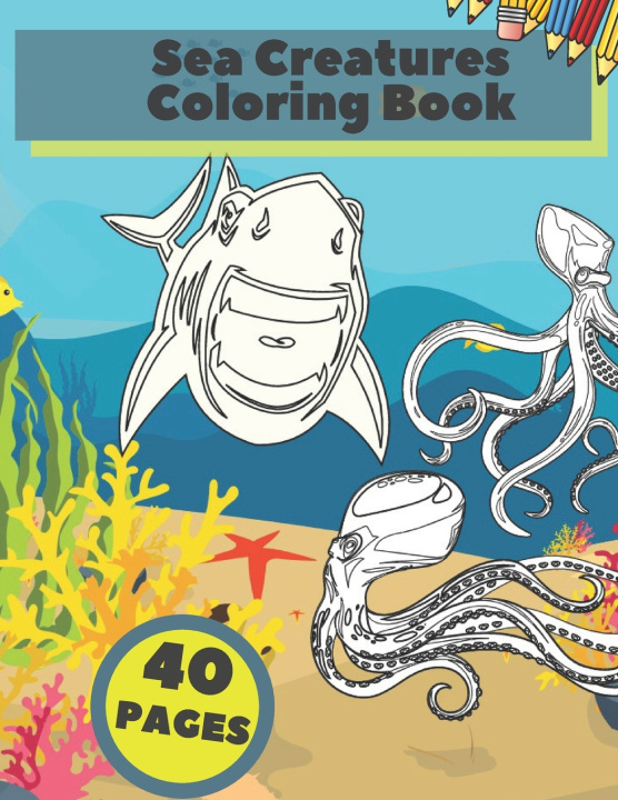 Knjiga Sea Creatures Coloring Book Silver Pen