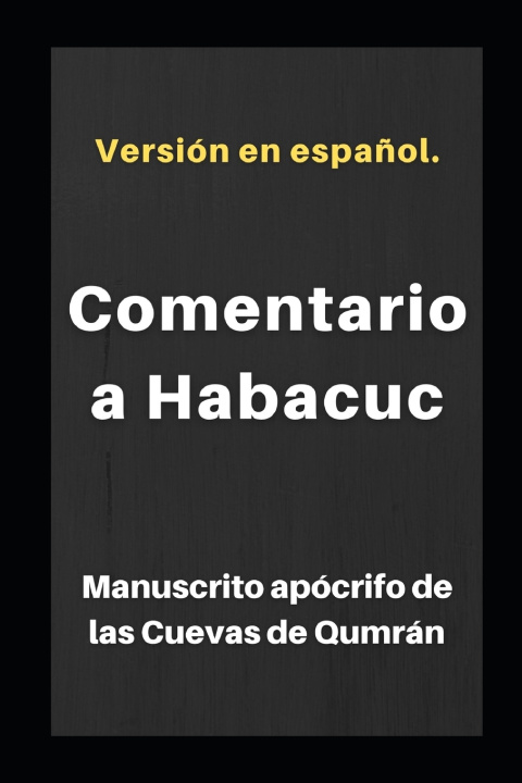 Buch Comentario a Habacuc Academia Cristiana