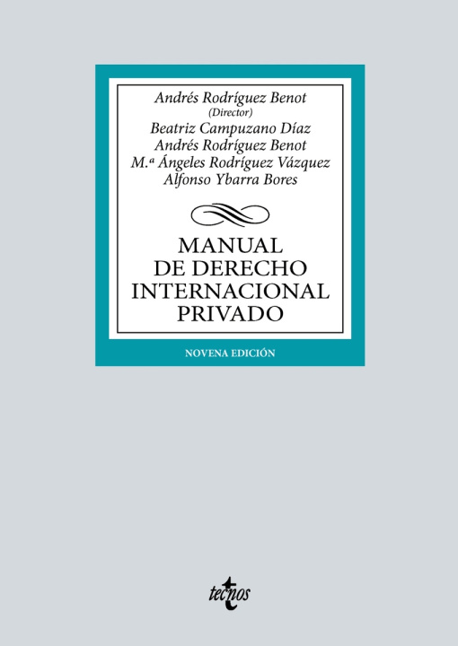 Kniha Manual de Derecho Internacional privado ANDRES RODRIGUEZ BENOT