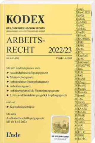 Könyv KODEX Arbeitsrecht 2022/23 Edda Stech
