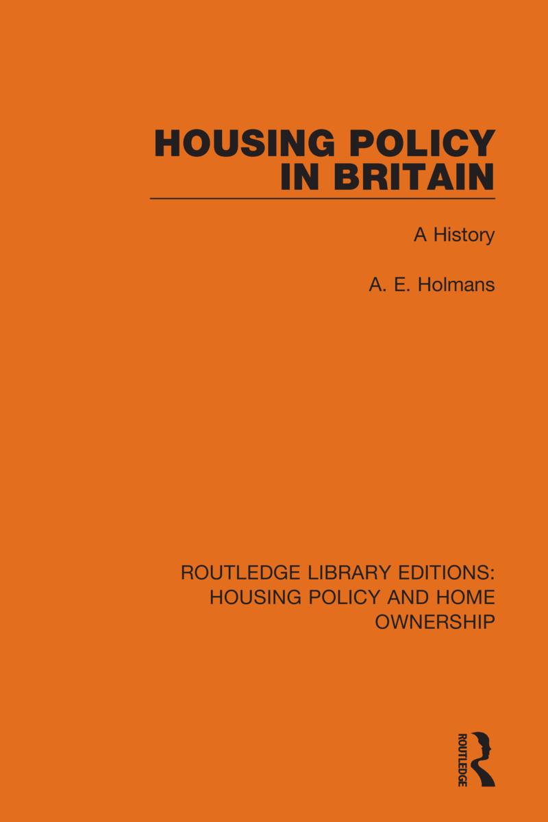 Buch Housing Policy in Britain A. E. Holmans