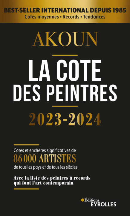 Kniha La cote des peintres 2023-2024 Akoun