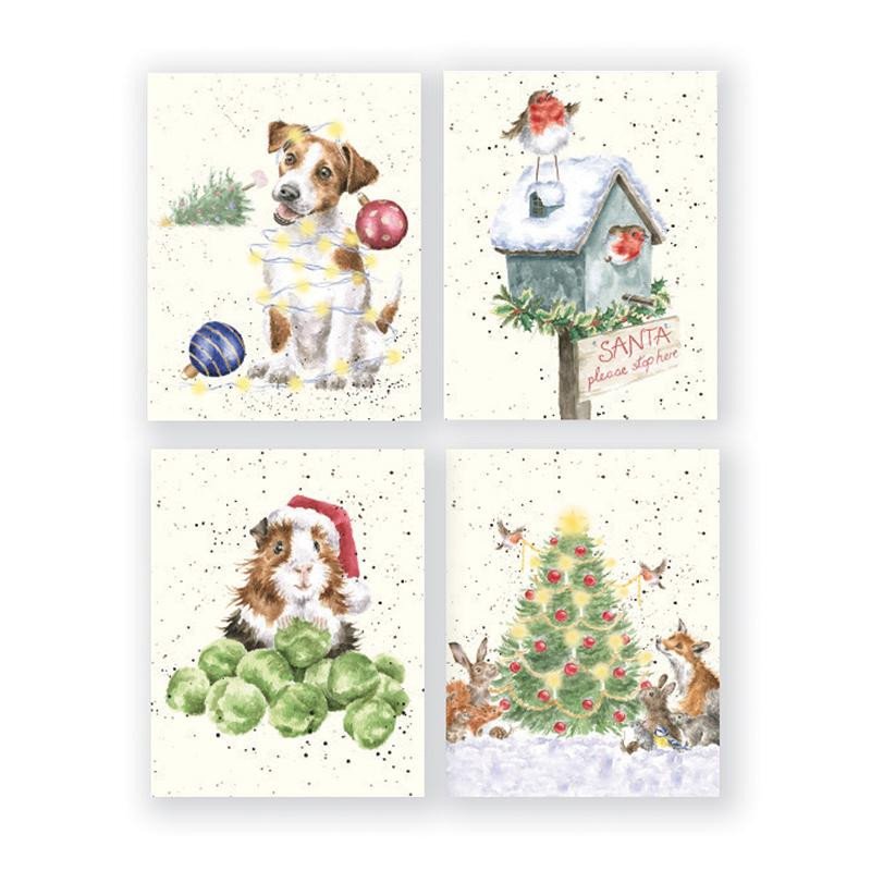 Kniha Wrendale Designs Sada dárkových kartiček s obálkou - Vánoční nadílka 