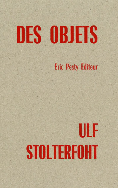 Book Des objets Ulf STOLTERFOHT
