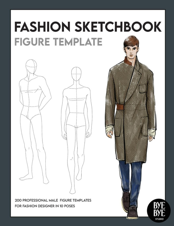 Könyv Fashion Sketchbook Male Figure Template 