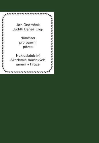 Carte Němčina pro operní pěvce Jan Ondráček