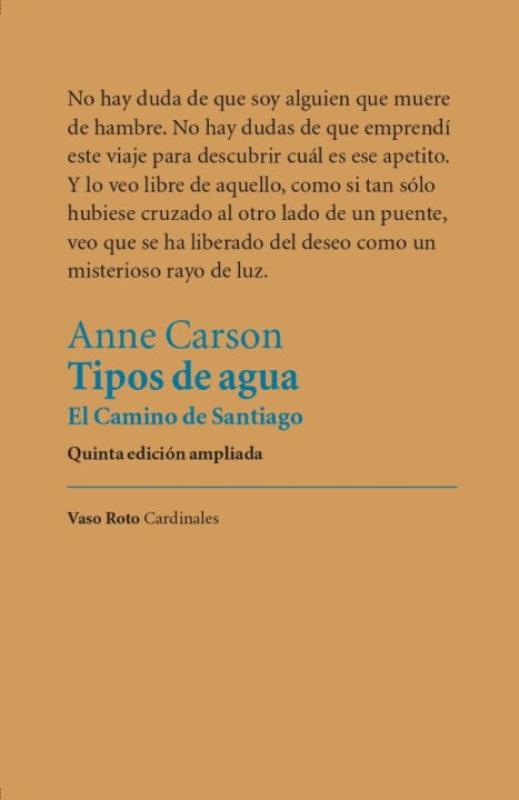 Kniha Tipos de agua CARSON