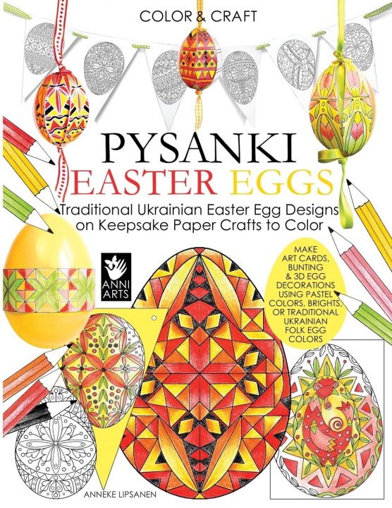 Carte Color and Craft Pysanki Easter Eggs 