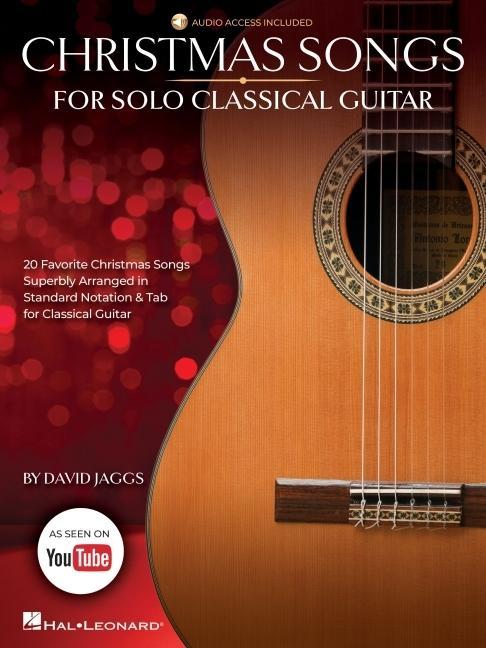 Kniha Christmas Songs for Solo Classical Guitar Arranged by David Jaggs with Online Audio Demos 
