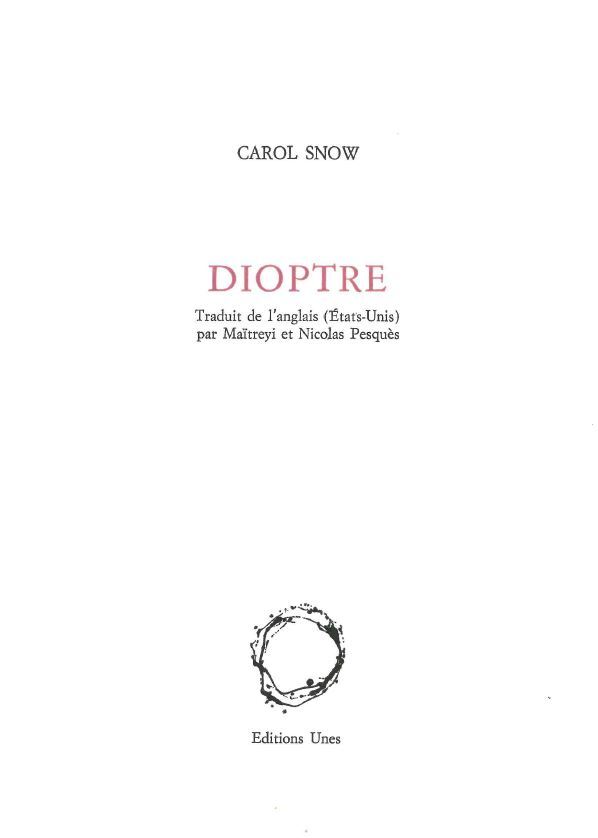 Book Dioptre Carol Snow