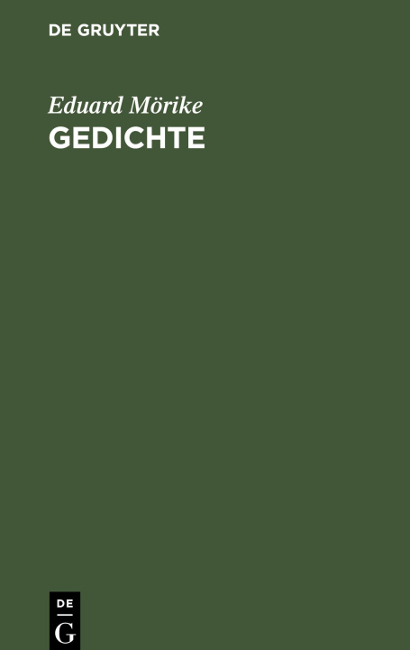 Knjiga Gedichte Eduard Mörike