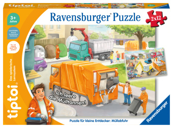 Joc / Jucărie Ravensburger tiptoi Puzzle 00138 Puzzle für kleine Entdecker: Müllabfuhr, Kinderpuzzle ab 3 Jahren, für 1 Spieler 