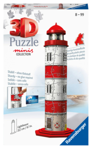 Joc / Jucărie Ravensburger 3D Puzzle 11273 - Mini Leuchtturm - 54 Teile - ab 8 Jahren 