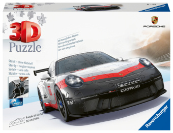 Hra/Hračka Ravensburger 3D Puzzle Porsche 911 GT3 Cup 11557 - Das berühmte Fahrzeug und Sportwagen als 3D Puzzle Auto 