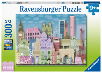 Játék Ravensburger Kinderpuzzle - 13355 Buntes Europa - 300 Teile Puzzle für Kinder ab 9 Jahren 