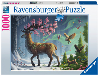 Játék Ravensburger Puzzle 17385 Der Hirsch als Frühlingsbote - 1000 Teile Puzzle für Erwachsene und Kinder ab 14 Jahren 