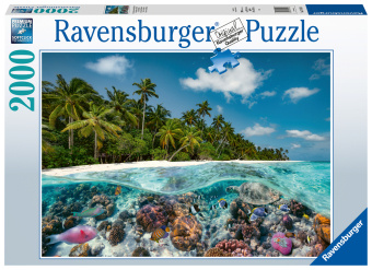 Játék Ravensburger Puzzle 17441 Ein Tauchgang auf den Malediven - 2000 Teile Puzzle für Erwachsene und Kinder ab 14 Jahren 