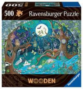 Játék Ravensburger Puzzle 17516 - Fantasy Forest - 500 Teile Holzpuzzle für Kinder und Erwachsene ab 14 Jahren, mit stabilen, individuellen Puzzleteilen und 
