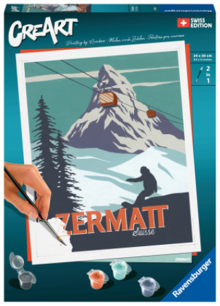 Hra/Hračka Ravensburger CreArt - Malen nach Zahlen 23500 - Zermatt - ab 12 Jahren 