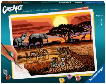 Gra/Zabawka Ravensburger CreArt - Malen nach Zahlen 23548 - Savannah Landscapes - ab 14 Jahren 