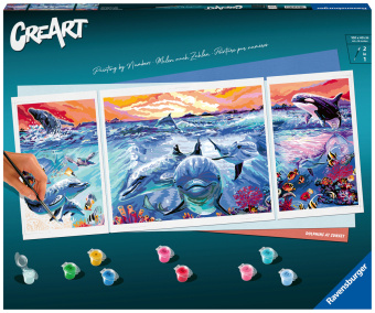 Igra/Igračka Ravensburger Malen nach Zahlen 23577 - Dolphins at Sunset - ab 14 Jahren 