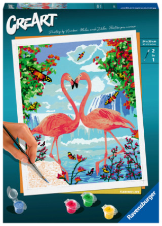 Gra/Zabawka Ravensburger Malen nach Zahlen 28991 - Flamingo Love - ab 12 Jahren 