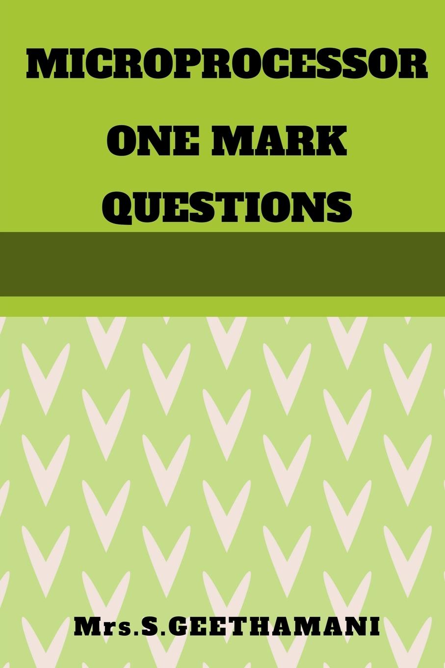 Książka MICROPROCESSOR ONE MARK QUESTIONS Mrs.s Geethamani