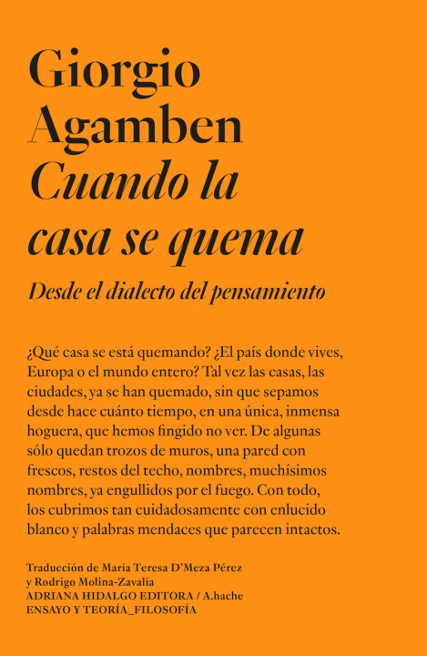 Knjiga Cuando la casa se quema Giorgio Agamben