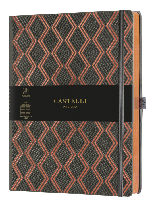 Knjiga Carnet C&G très grand format ligné greek copper CASTELLI